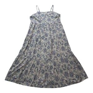 NWT Lane Bryant Cami Smocked-Back Tiered Maxi Dress Womens 20 Floral Cottagecore